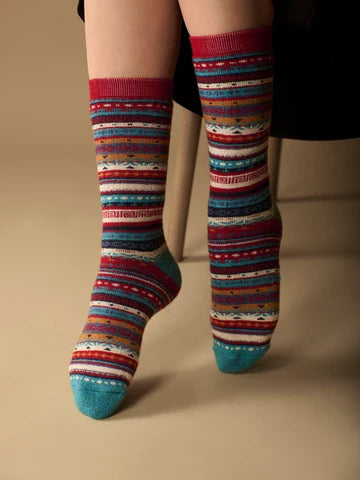 Fair Isle | Alpaca Socks | Full Cushion