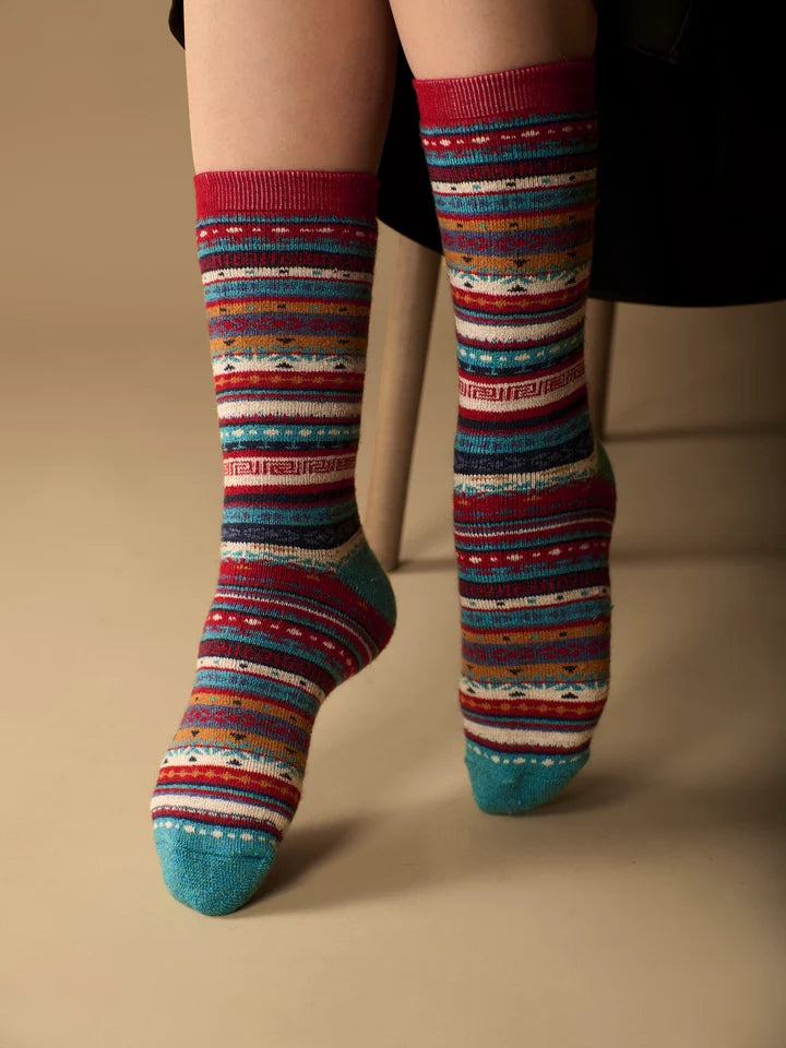 Fair Isle | Alpaca Socks | Full Cushion