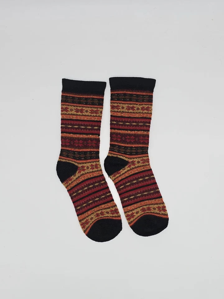 Fair Isle Alpaca Socks | Full Cushion | Crew Sock